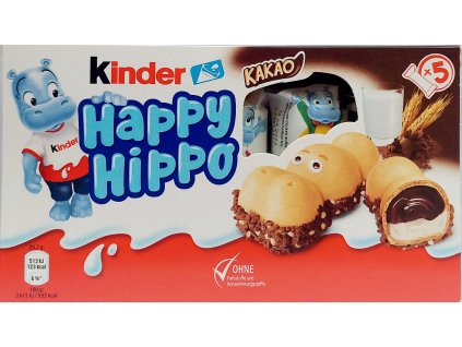 HAPPY HiPPO CACAO ( TRVANLIVOST DO 11.10.2025) - sušenky s krémem - 5x 20g