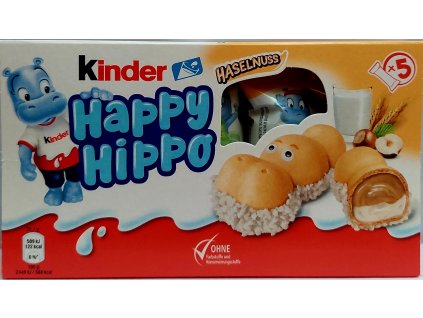 HAPPY Hippo - sušenky s lískooříškovým krémem - Haselnuss 5x 20g