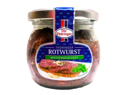 Thüringer Rotwurst krvavá paštika 130g sklo