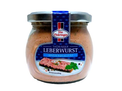 Thüringer Leberwurst játrová paštika 130g sklo