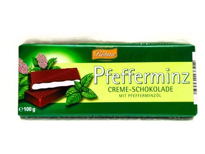 Böhme Pfefferminz Creme Schokolade mit Pfefferminzöl 100g