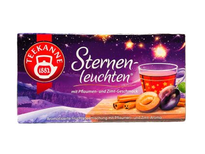 Teekanne Sternen Leuchten mit Pflaumen und Zimt Geschmack 20x 2,5g 50g