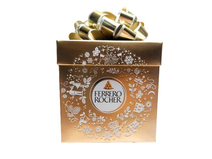Ferrero Rocher vánoční zlatá krabička s mašlí 18ks 220g