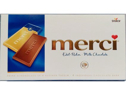 MERCI - čokoláda - Edel Rahm Milk - mléčná 112g