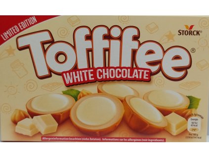 TOFFIFEE White - bonboniéra - karamelové pralinky s bílou čokoládou a lískovým oříškem - 15ks 125g