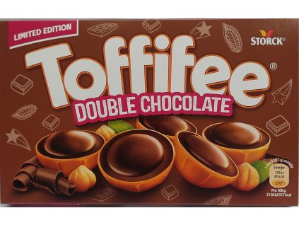 TOFFIFEE Double Chocolade - karamelové pralinky s dvojitou čokoládou a lískovým oříškem - 15ks 125g