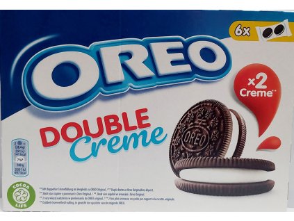 OREO Double Creme ( TRVANLIVOST DO 31.7.2005) - čokoládové sušenky s dvojitým vanilkovým krémem - 6x 2ks - 170g