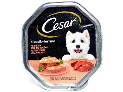 CESAR KLASSIK - TERRINE MIT ZARTEM KALB UND GEFLÜGEL - masová miska pro psy - 150g