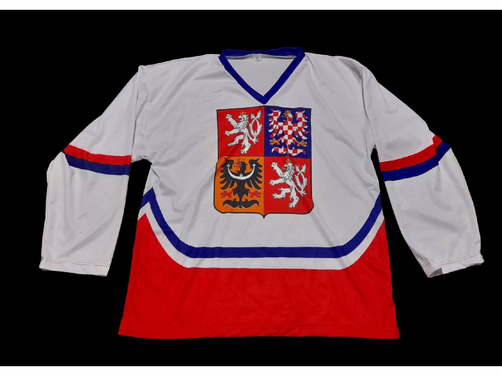 Hokejový dres české republiky bílý