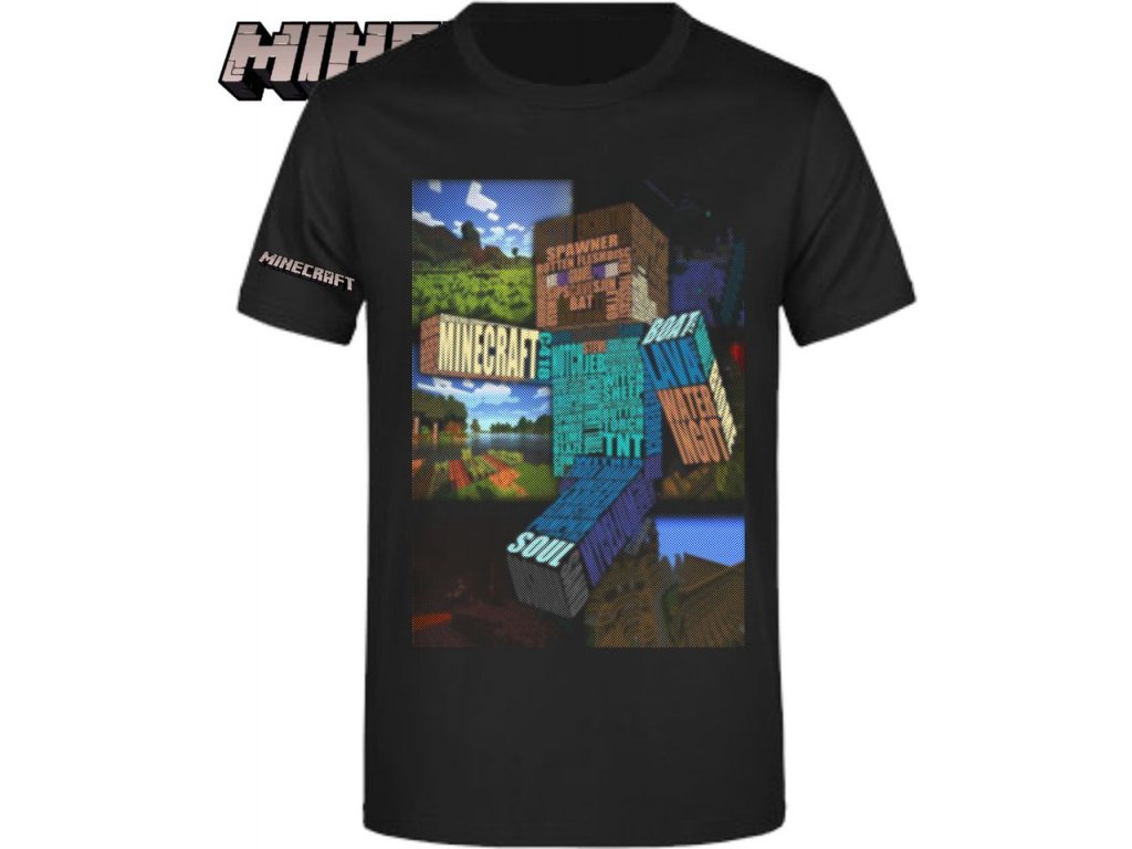 tričko Minecraft rastrové