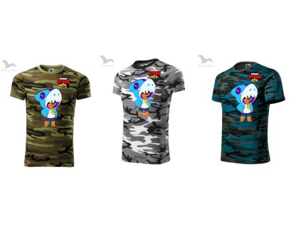 Tričko Brawl Stars  LEON Shark Camouflage