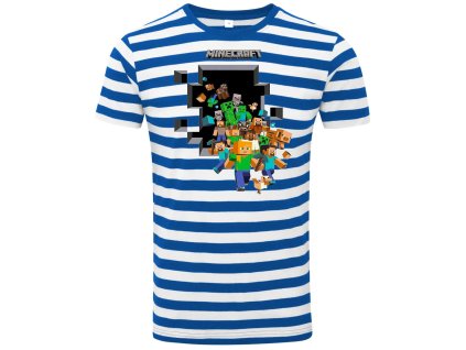 Tričko Minecraft pruhované 2
