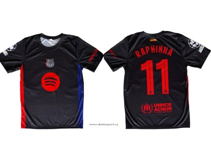 Dres Raphinha FC Barcelona černý