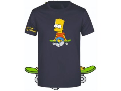 tričko Bart Simpson na skejtu