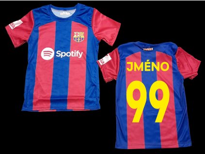 Fotbalový dres FC Barcelona se jménem a číslem