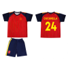 Dres Španělsko CUCURELLA 24 - komplet dres + trenky - červený