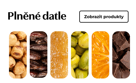 Plněné datle s ořechy, s čokoládou, s pomerančem