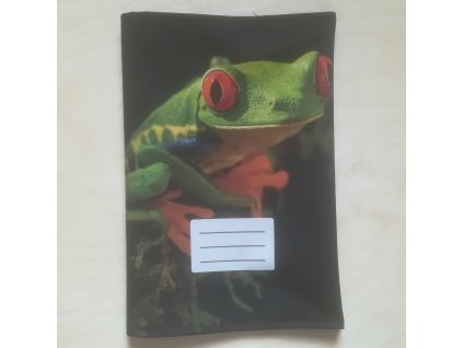 Látkový obal na sešit - Rosnička (žába)