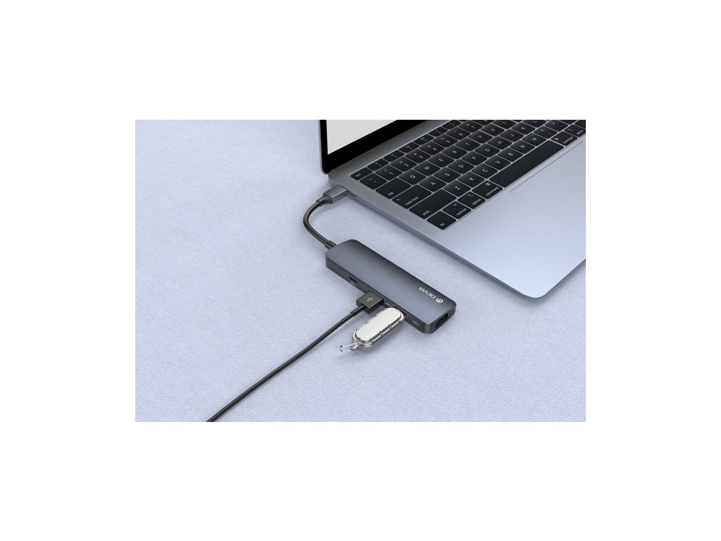 DEVIA HUB type-C-USB-čtečka 4v1