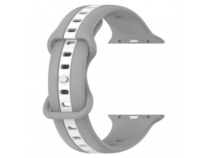 Řemínek pro Apple watch silikonový 38/40/41mm šedobílý