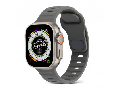 Řemínek pro Apple watch silikonový sportovní 42/44/45/49mm šedý