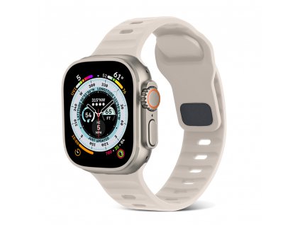 Řemínek pro Apple watch silikonový sportovní 42/44/45/49mm starlight