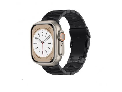 Řemínek pro Apple watch titanový 42/44/45/49mm černý