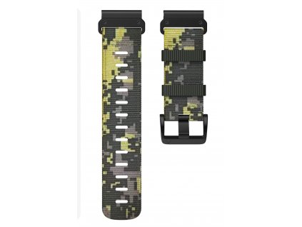 Řemínek pro Garmin QuickFit nylonový 22mm yellow camouflage