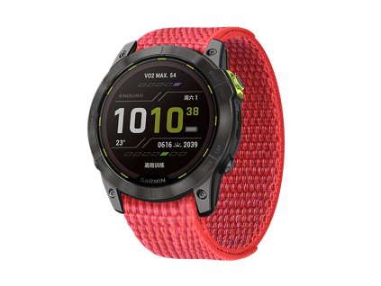 Řemínek pro Garmin QuickFit nylonový 26mm červená