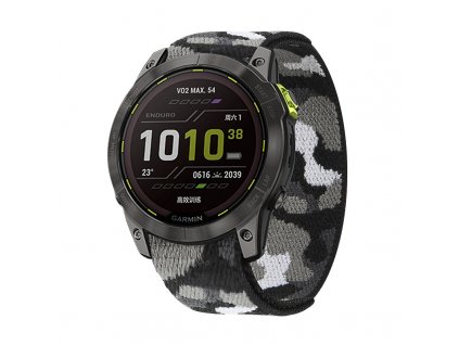 Řemínek pro Garmin QuickFit nylonový 22mm black camouflage