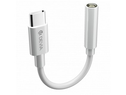 DEVIA adapter USB-C - Audio, bílá