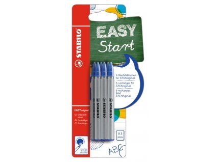 STABILO EASY náhradní náplň fine(0,3mm) 6ks/bal., modrá