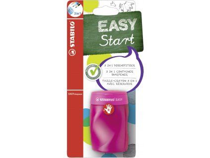 11231 stabilo easy sharpener orezavatko 3v1 pravak ruzove