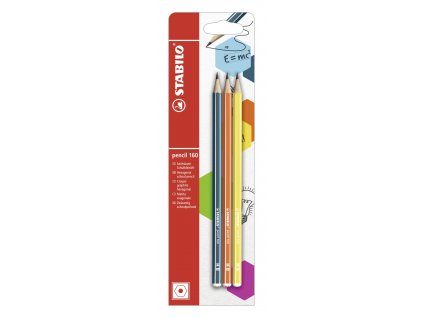 STABILO pencil 160 - grafitové tužky  3 ks/bal  - Stupeň tvrdosti HB