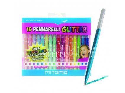 11689 11689 mitama glitter popisovac trojhranny 16 dilu