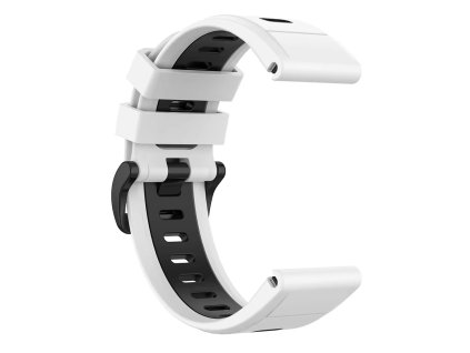 Řemínek  pro Garmin Quick Release silikonový 26mm bíločerný