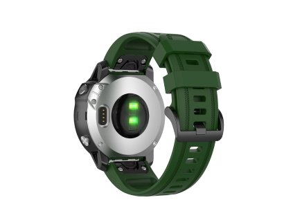 Řemínek Quick Release silikonový 22mm lesní zelená