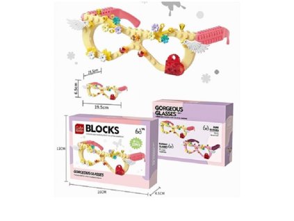 DK DIY Blocks brýle party Girls 27ks