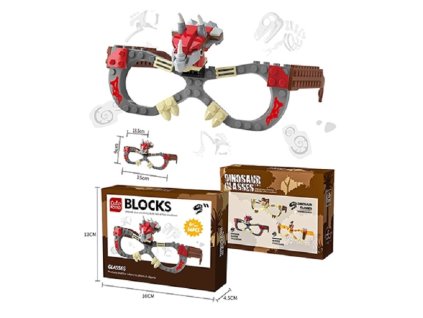 DK DIY Blocks brýle party serie DINO 56ks