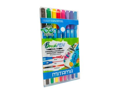 MITAMA Fixy oboustranné štětcové 8ks