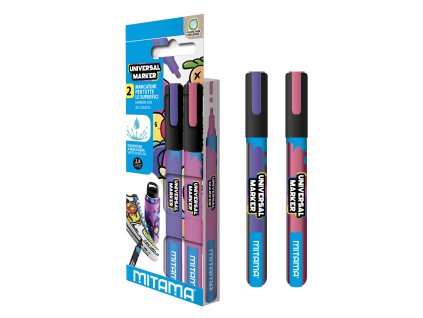 MITAMA popisovač UNI 2,5mm fialová-růžová 2ks