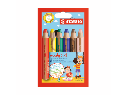 STABILO woody 3 in 1 - 6ks