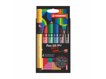 15091 stabilo pen 68 max arty 6ks