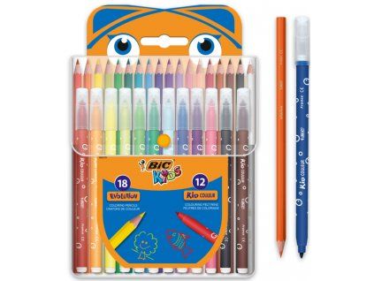 6288 1 mix pastelky 18ks fixy 12ks