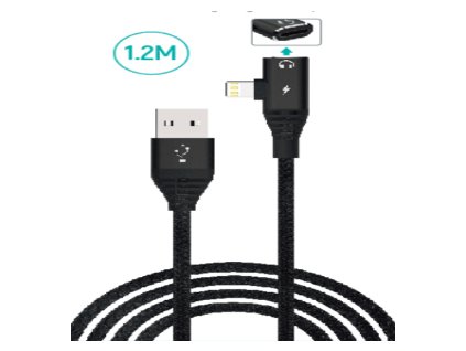 DEVIA kabel USB lightning audio 2v1