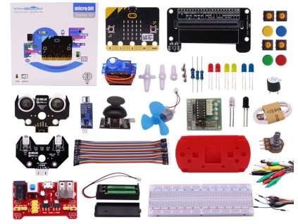 Micro:bit sada 22 druhů součástek, 6 druhů senzorů pro 23 projektů
