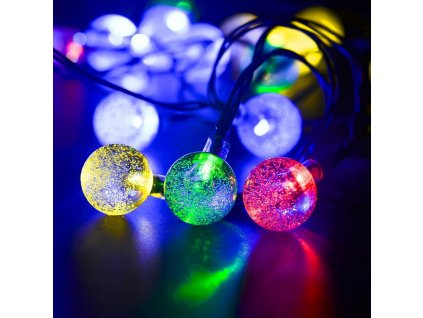LED světelný řetěz - bublina QPQ-001 10m barevný