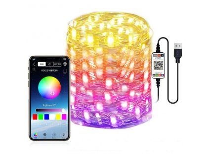 LED světelný RGB řetěz TXD-013App 5m s DO
