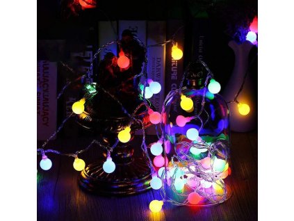 LED světelný řetěz - koule XBQ-003 5m barevný