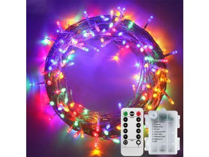 LED světelný řetěz ZD-003 5m AA barevný